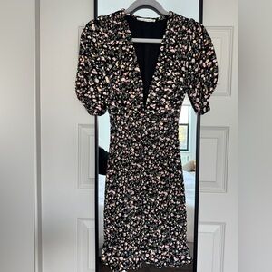 Abercrombie & Fitch Black Flower Pattern Dress XS